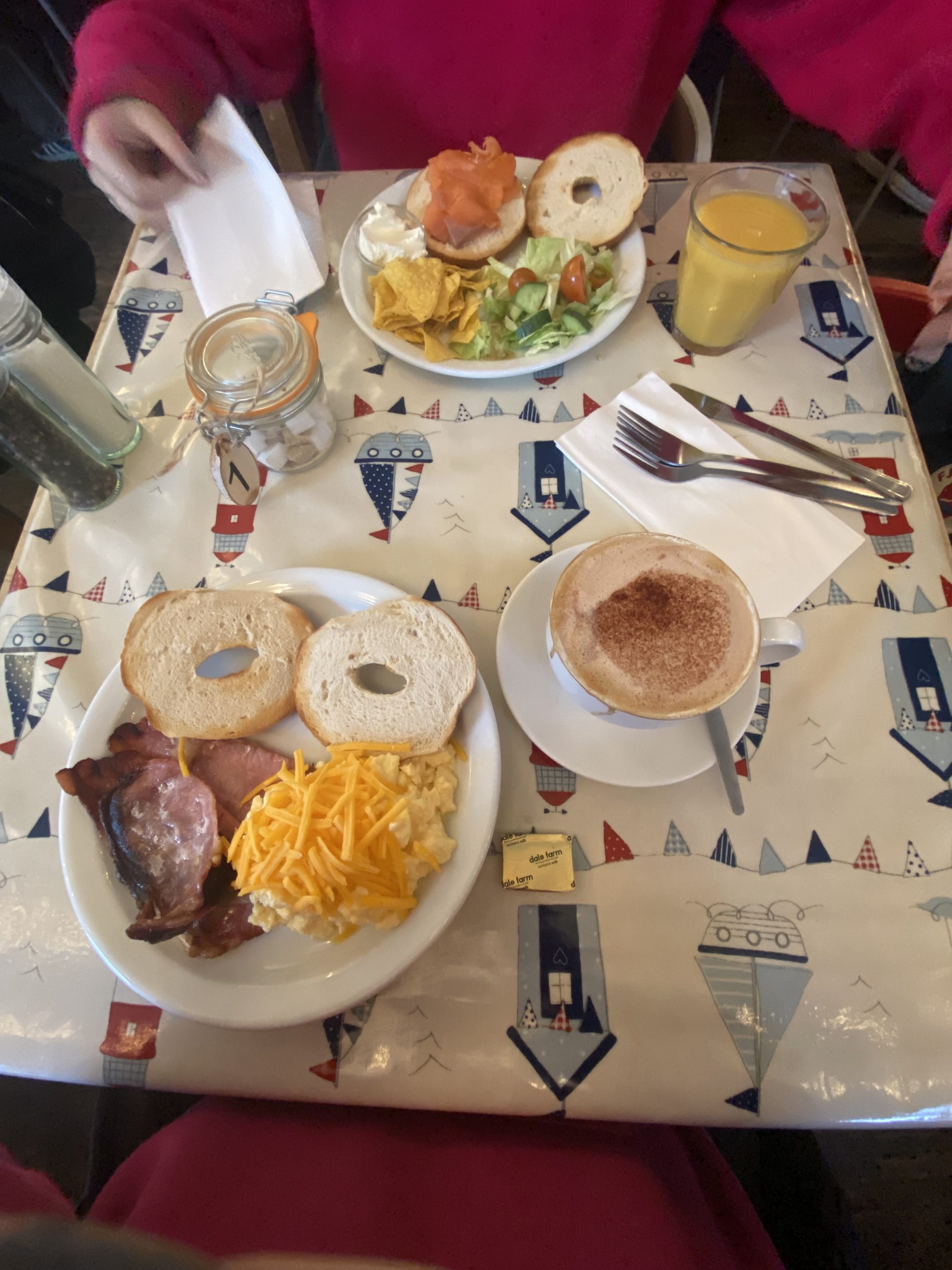 breakfast food on a table
