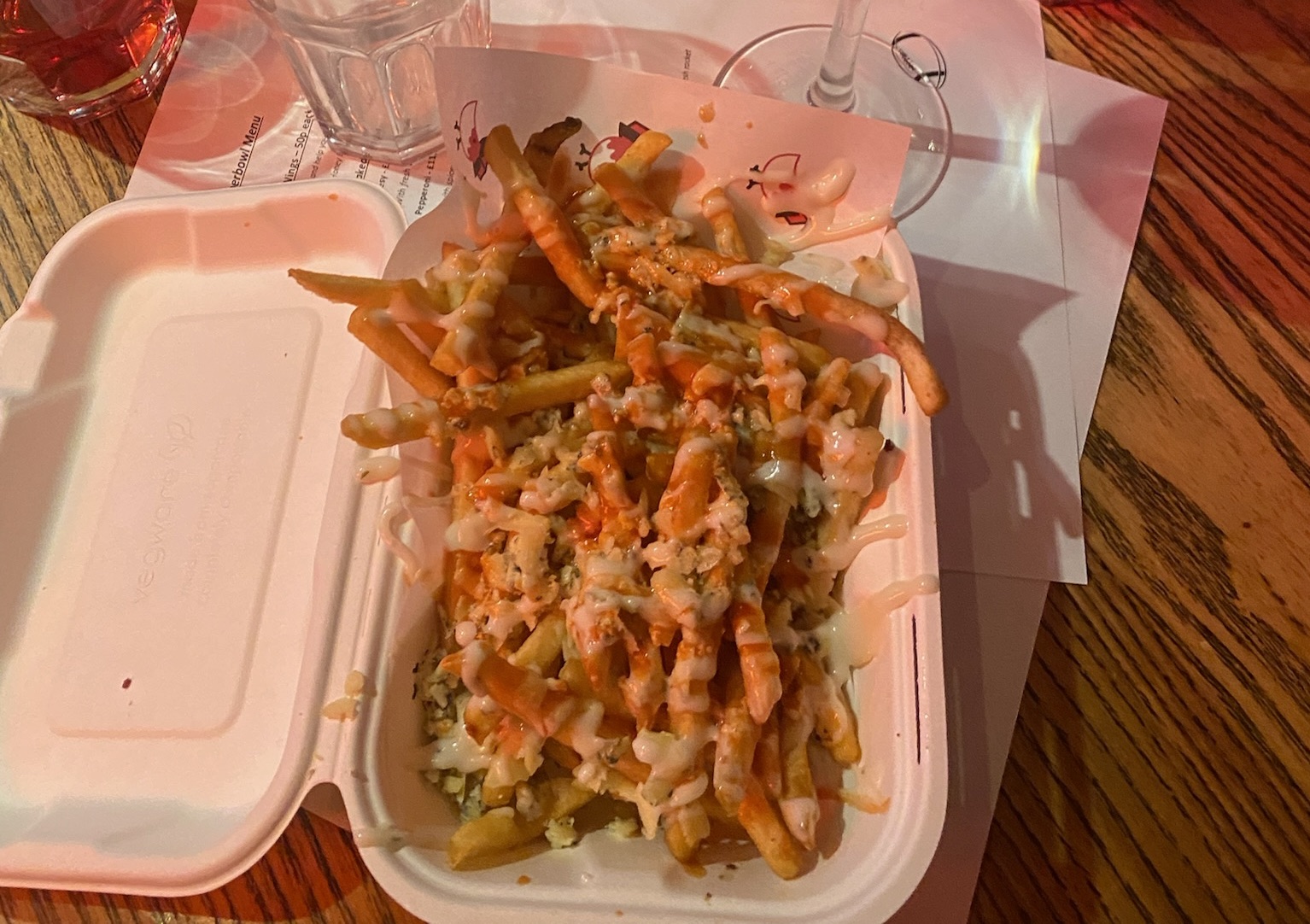 loaded fries on table