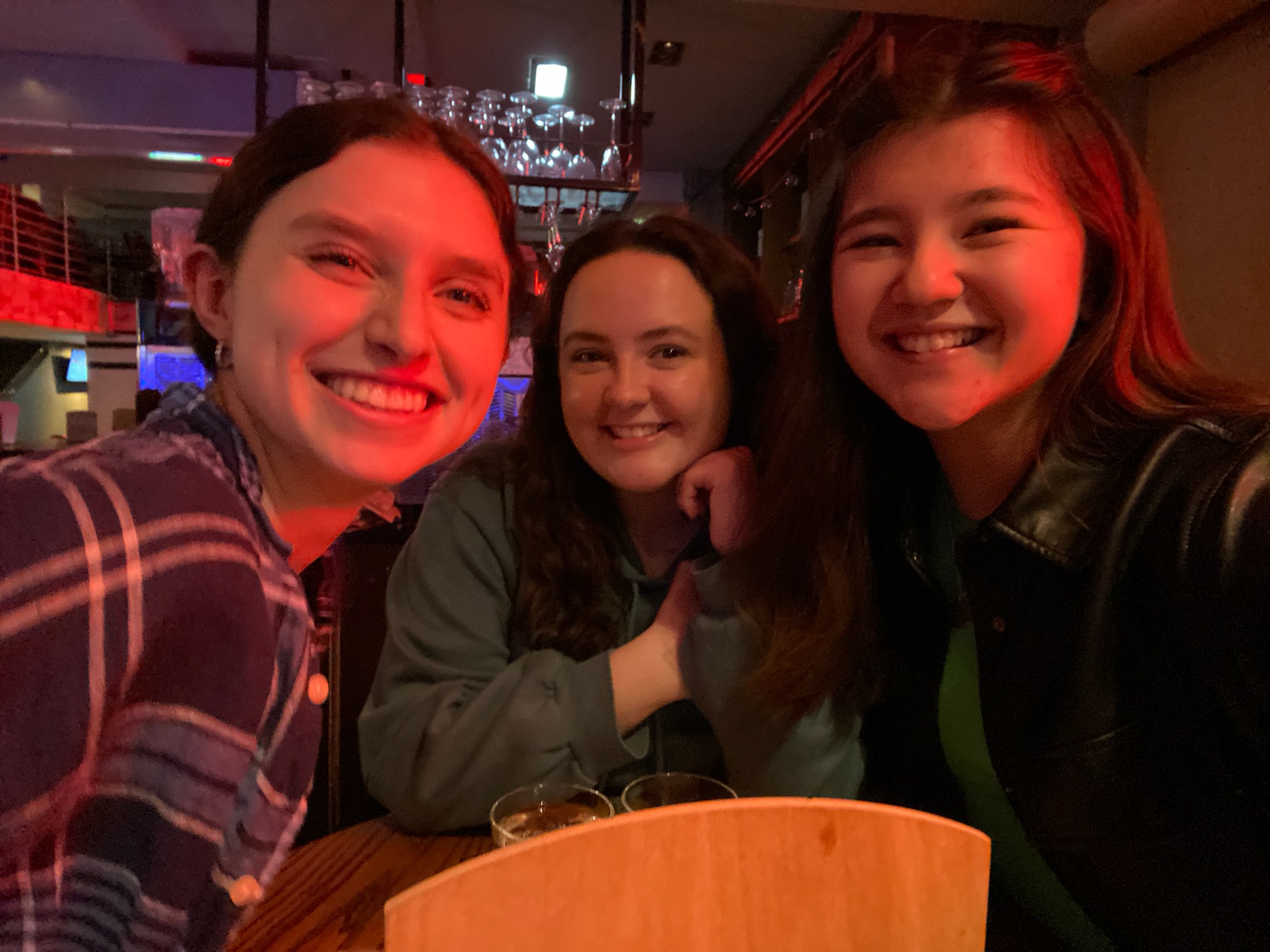 three girls at pub